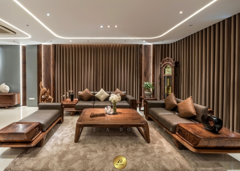 Sofa gỗ óc chó V'LOTUS SF - 38